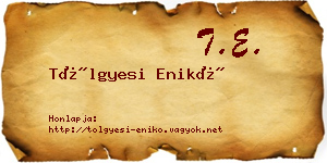 Tölgyesi Enikő névjegykártya