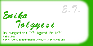 eniko tolgyesi business card
